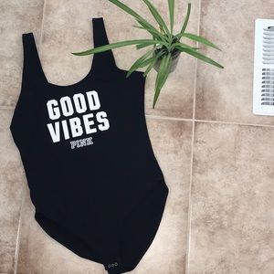 PINK “GOOD VIBES” Bodysuit